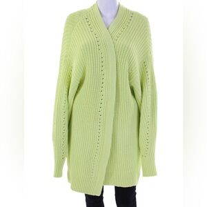 Free People Nightingale Cardigan Medium Lime Green